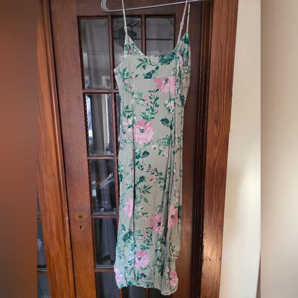 Zara | Floral Print Linen Blend Dress - Picture 6 of 7